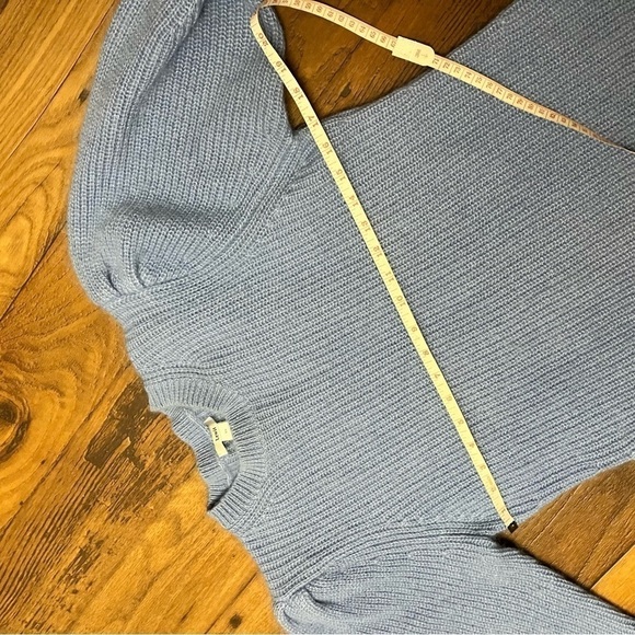Lewit Mohair Wool Silk Puff Sleeve Sweater Periwinkle XS R - Picture 8 of 9